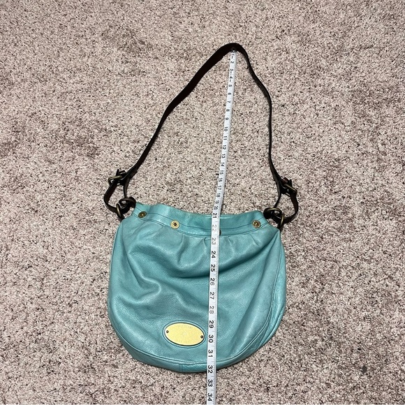 Mulberry Mitzy Medium Hobo Crossbody Messenger Emerald Pebbled - Picture 15 of 15